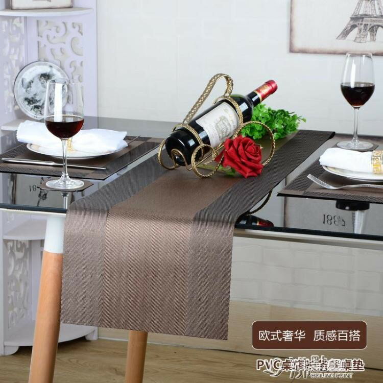 歐式PVC桌旗奢華長條桌布易清洗速乾餐墊透氣桌墊茶幾巾茶席ATF