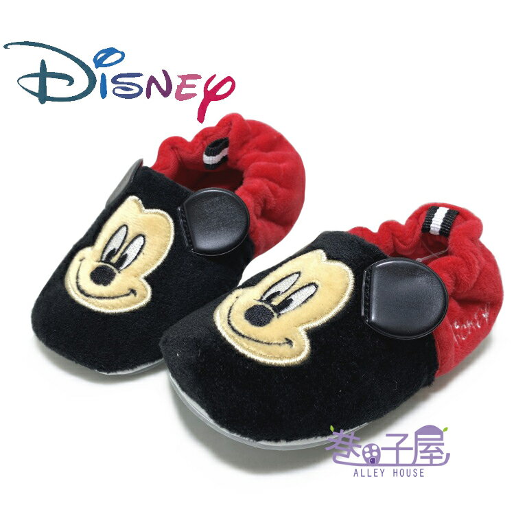 迪士尼DISNEY 童款米奇舒服絨布襪鞋 [119838] 黑紅 MIT台灣製造【巷子屋】