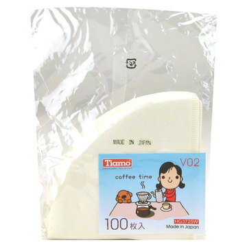 金時代書香咖啡 TIAMO V02圓錐咖啡濾紙1-4人 100入(袋裝) HG3725W