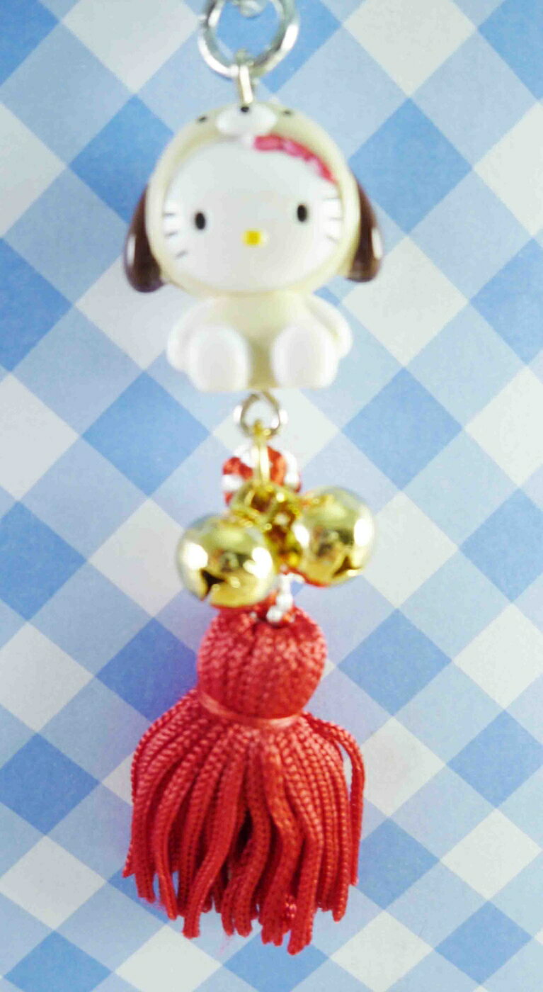 【震撼精品百貨】Hello Kitty 凱蒂貓 KITTY限量鑰匙圈-流蘇系列-狗 震撼日式精品百貨