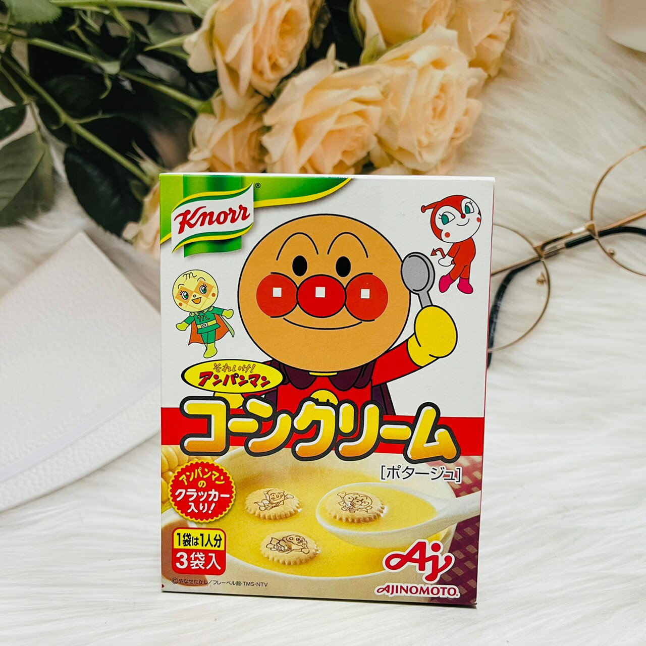 日本 AJ 味之素 Knorr康寶 奶油玉米濃湯 麵包超人 3袋入｜全店$199免運