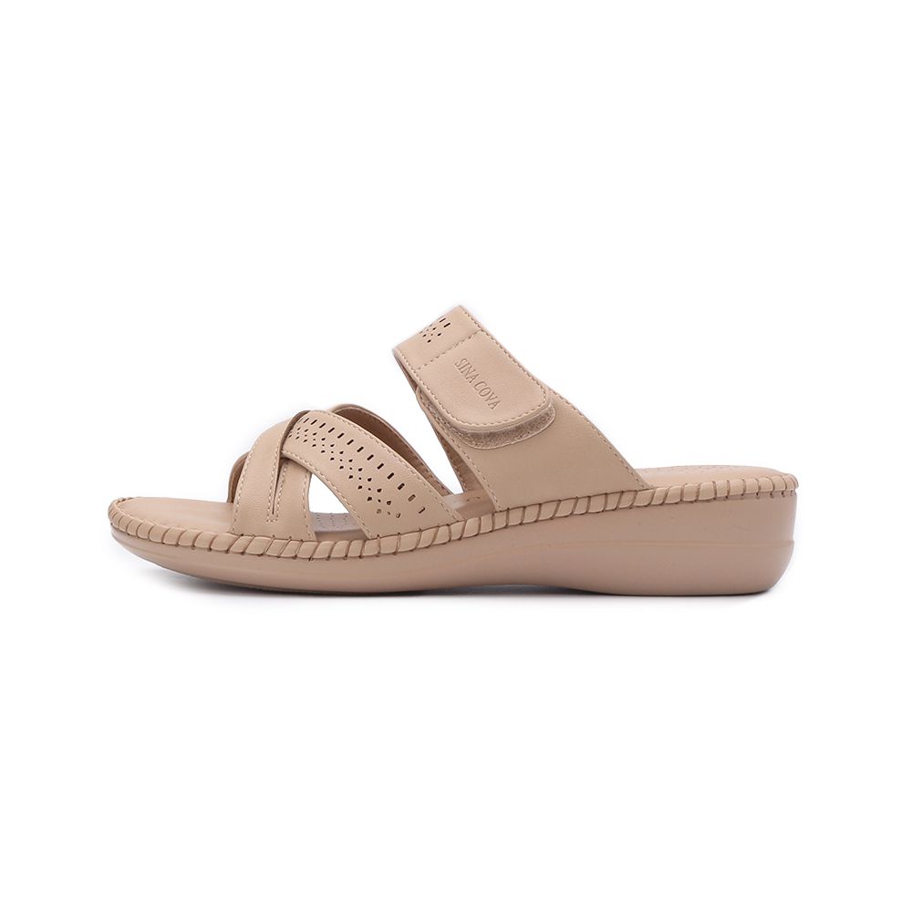 老船長 雕花魔鬼氈拖鞋 米 女鞋