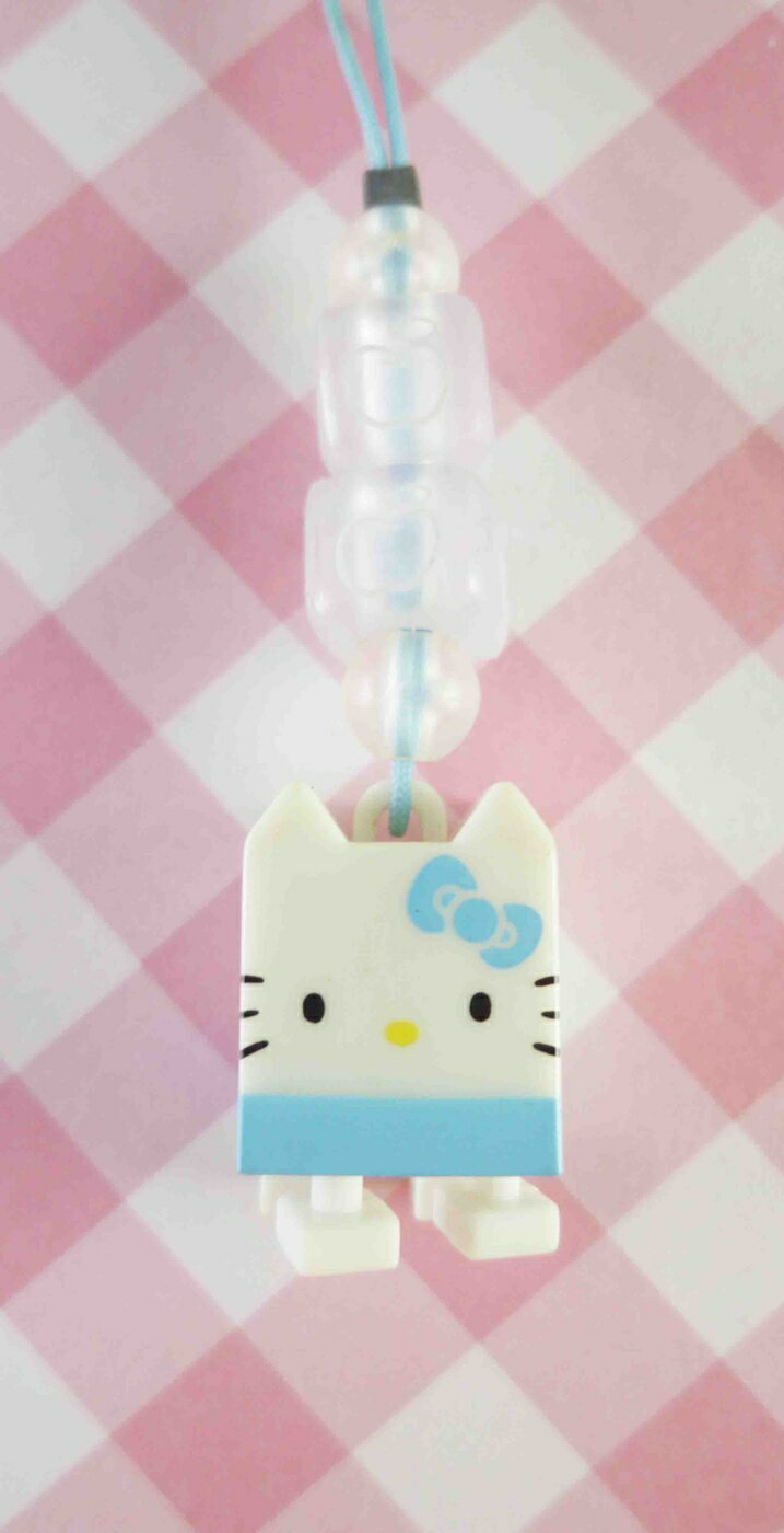 【震撼精品百貨】Hello Kitty 凱蒂貓 限定版手機吊飾-藍積木(串珠) 震撼日式精品百貨