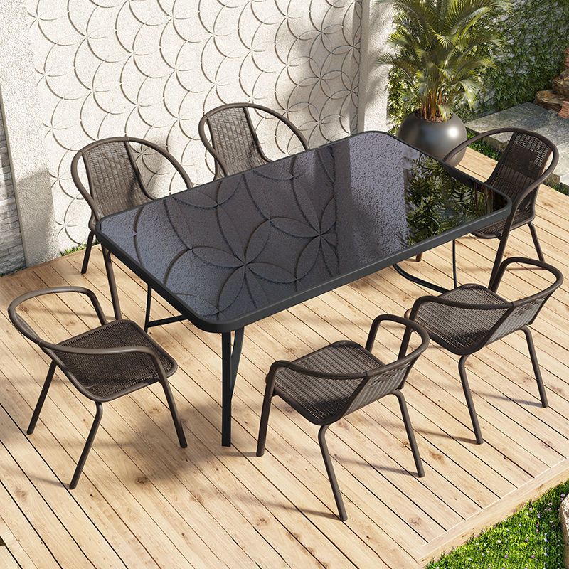 戶外 桌椅陽臺露天桌椅套件小 花園 現代鐵藝桌椅小茶幾 室外 庭院桌椅