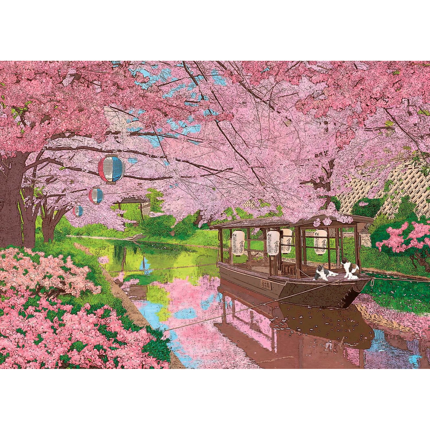 【拼圖框】P2 - 林宗範系列-粉櫻織天 花雨紛飛 台灣製 520片拼圖 25-064