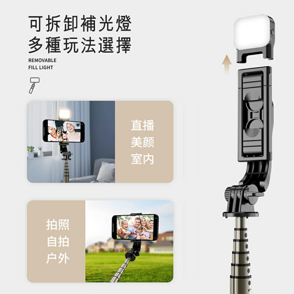 IS-P02 可拆卸充電迷你補光燈 雲台補光燈 自拍桿替換配件 手機夾 適用Q05 Q06 L16美顏燈 自拍桿三腳架 桌面/落地直播支架 3