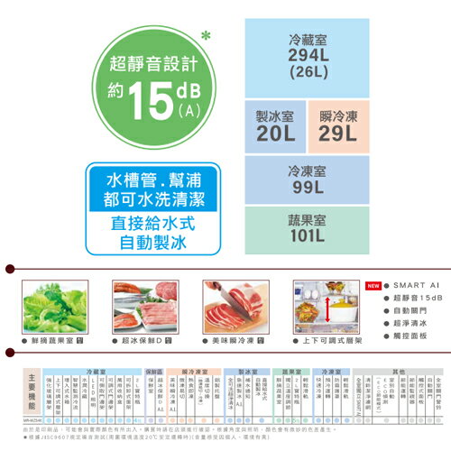 MITSUBISHI三菱543L六門玻璃鏡面變頻冰箱MR-WZ54K-C-C_含配送+安裝【愛買】 3