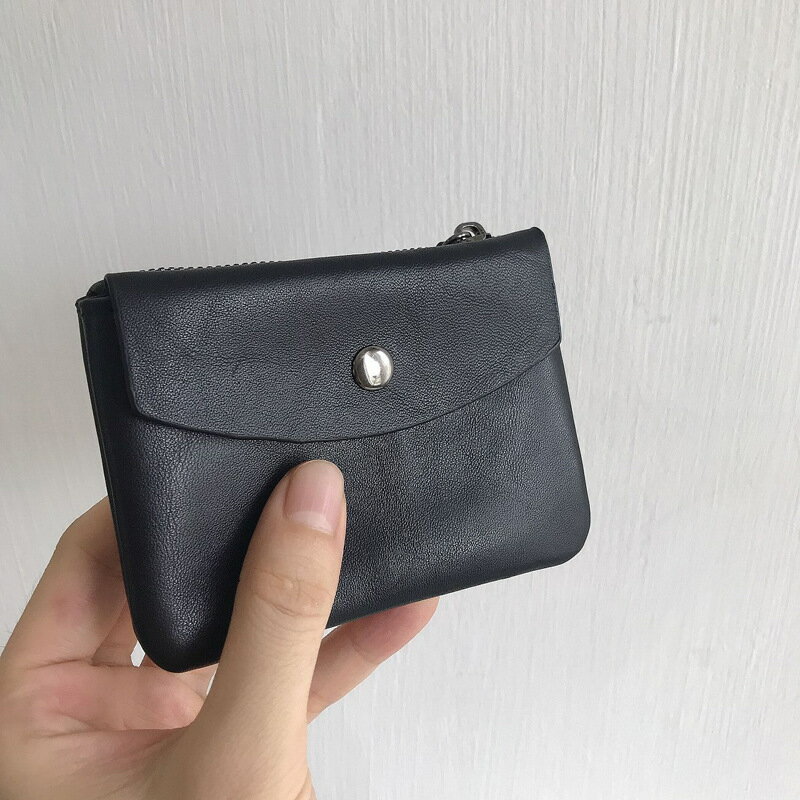 現貨+預購 真牛皮零錢包真皮錢包短夾隨身手拿包男女包包-牛皮小巧簡約復古74cd20【獨家進口】【米蘭精品】