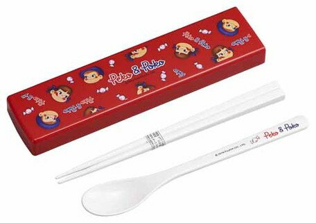 【震撼精品百貨】不二家牛奶妹 Peko~日本不二家牛奶妹筷子湯匙附收納盒-紅*12489