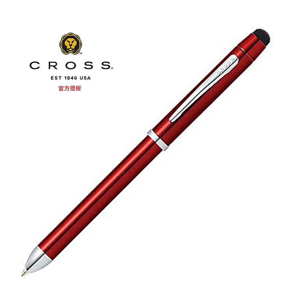 CROSS Tech 3+系列 三用筆 紅亮漆 AT0090-13