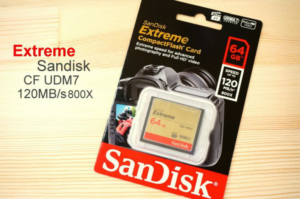 SanDisk Extreme CF 64G【120MB/s 800X】記憶卡 公司貨【中壢NOVA-水世界】【APP下單4%點數回饋】