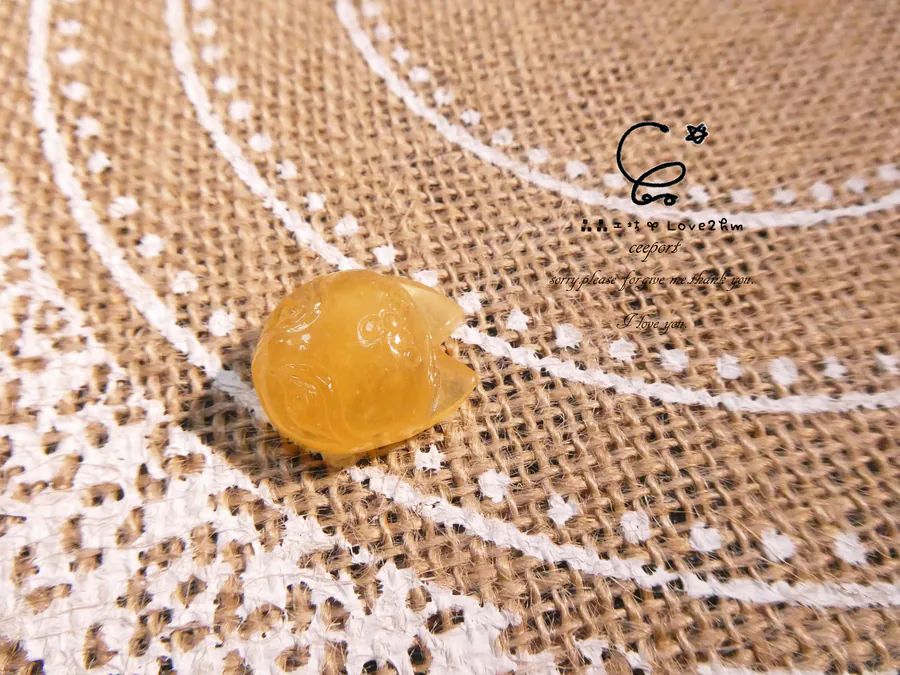 黃兔毛狐狐 黃兔毛 水晶飾品  晶晶工坊-love2hm 46213 1