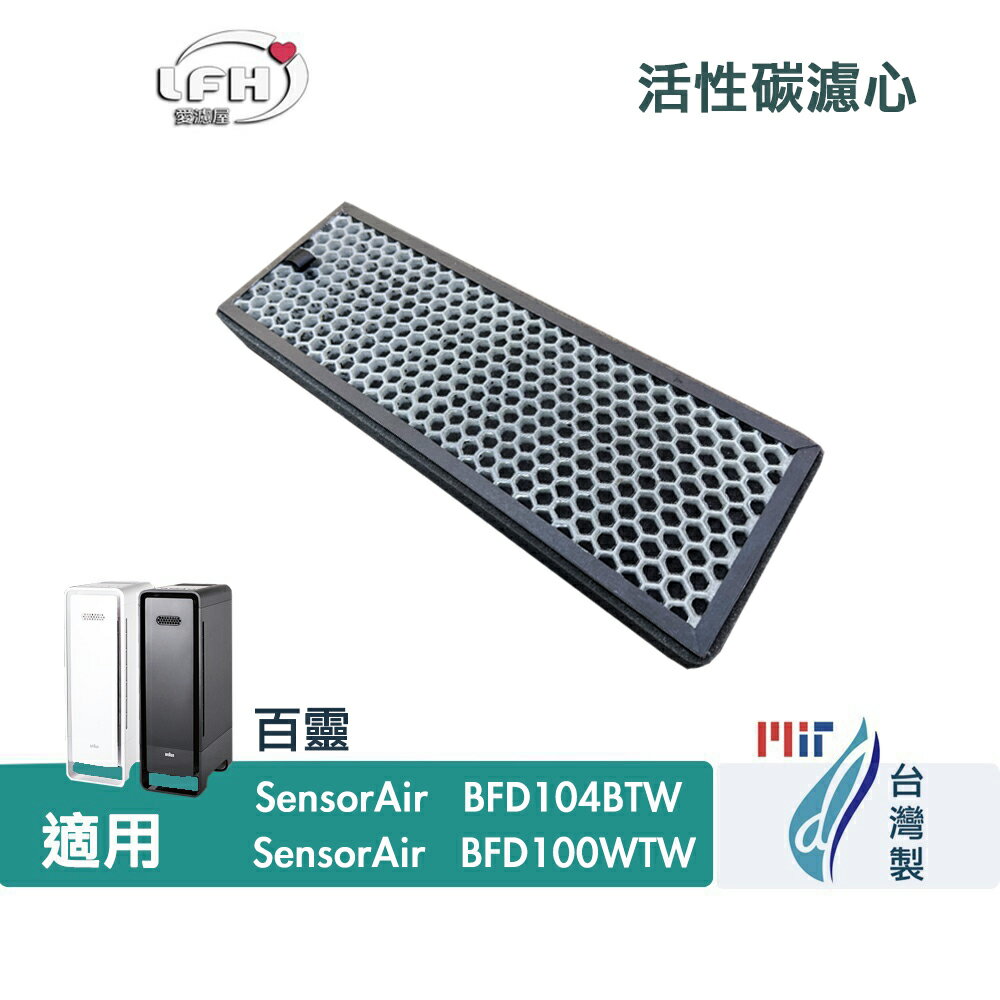 活性碳濾網適用Braun百靈SensorAir BFD104BTW BFD100WTW空氣清淨機VOC替代BRF-ATW
