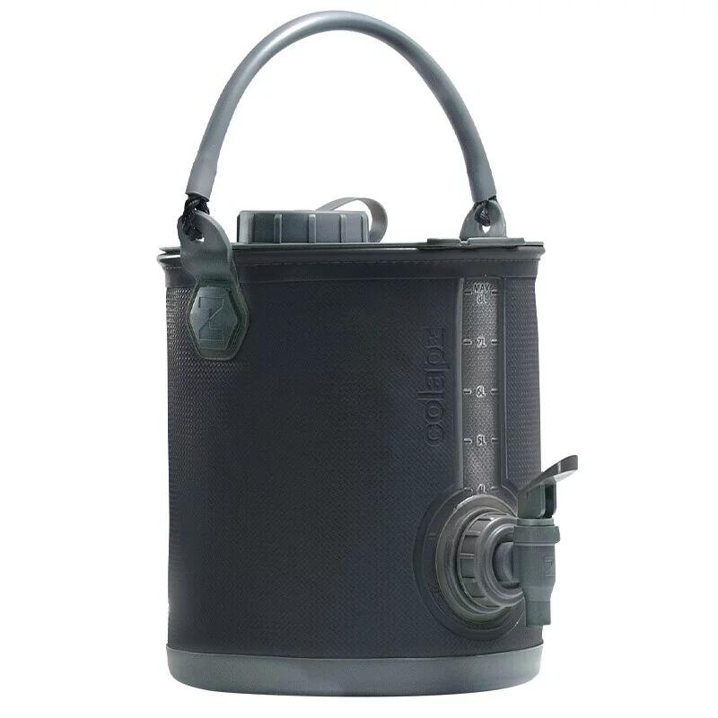 ├登山樂┤英國 Colapz 8L二合一摺疊水桶+立架 石墨灰 # COL-02669