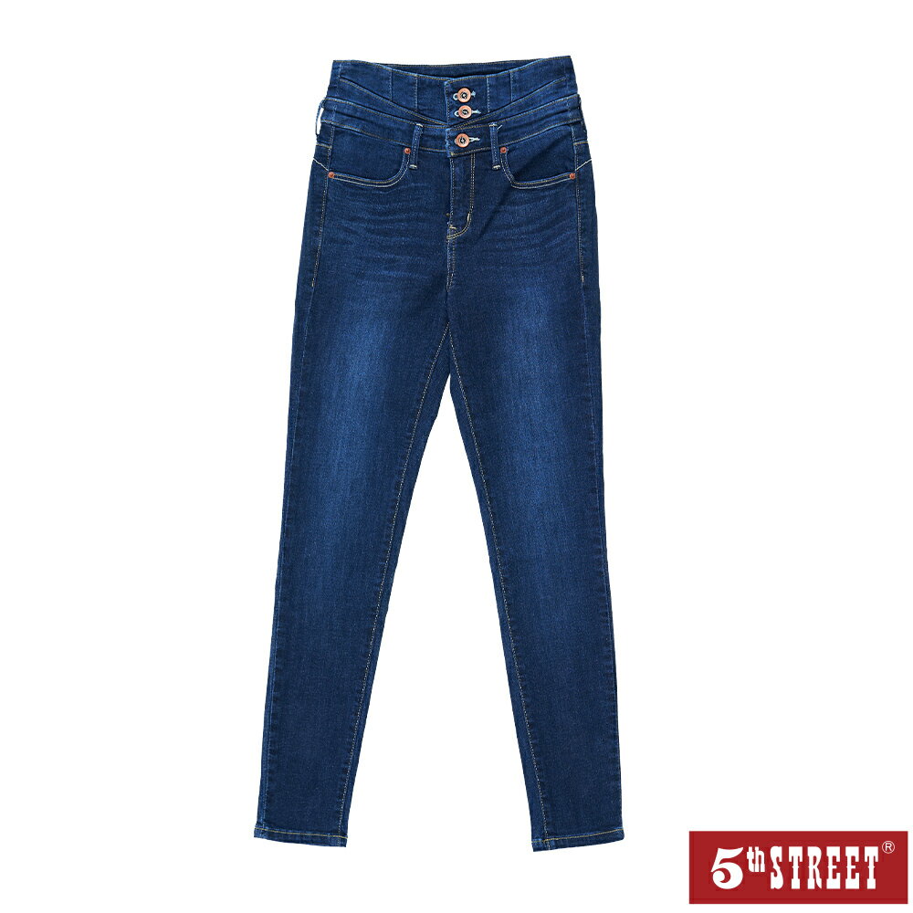 女裝 美腰修身小腳褲-酵洗藍(-3KG系列) (947372) 【5th STREET】【全館滿$3000贈環保餐具收納包】