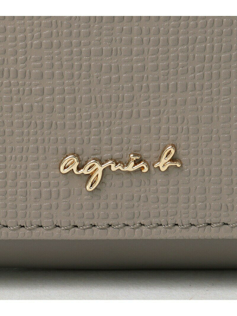 HW11-01 壓紋皮革拼接短夾  アニエスベー 財布・ポーチ・ケース 財布 グレー【送料無料】[Rakuten Fashion] 4