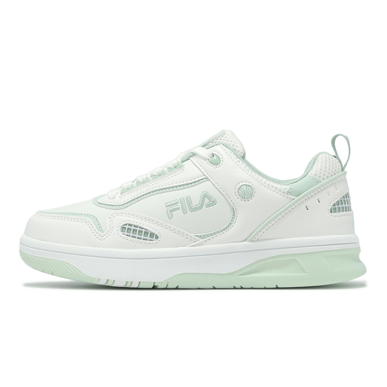 Fila 休閒鞋 Tennis Ball 女鞋 白 綠 網球 運動鞋 斐樂 5C943Z116