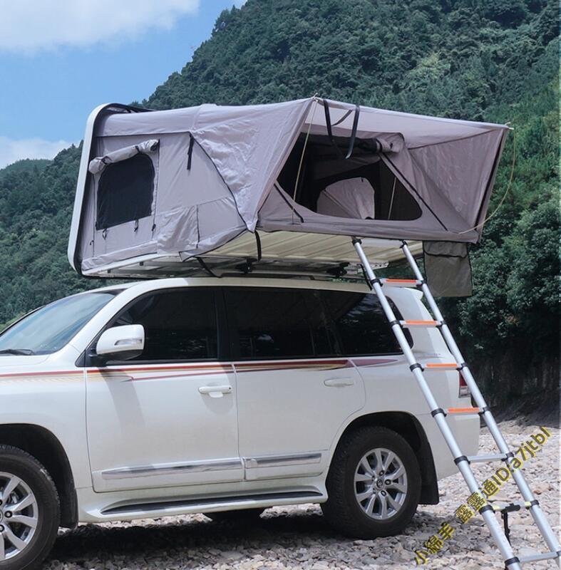 戶外車頂帳篷自動汽車自駕游越野硬殼頂折疊超大車載帳篷