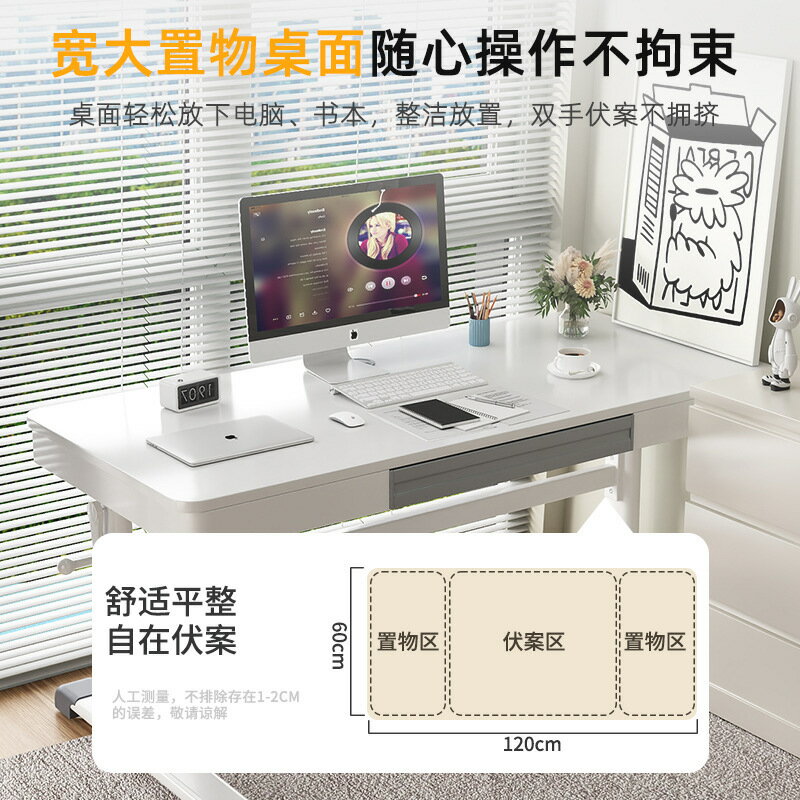免運 開立發票 電腦桌書桌學生家用桌子簡易出租屋辦公桌升降學習桌工作臺寫字桌