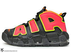 2018 NBA 超經典復刻 1996 年籃球鞋名作 NIKE WMNS AIR MORE UPTEMPO HOT PUNCH 女鞋 全氣墊 黑螢光橘紅 皮革 Scottie Pippen 著用 公牛隊 (917593-002) !