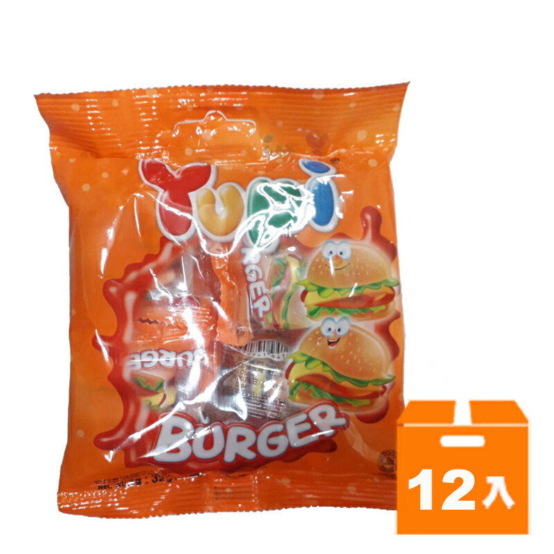 幼皮漢堡QQ糖28g(12入)/箱【康鄰超市】