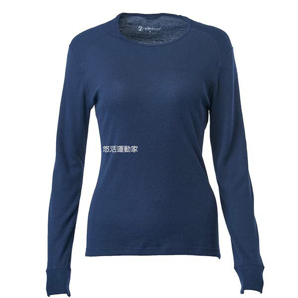 《台南悠活運動家》WILDLAND H2663-72 女Highest彈性圓領保暖衣 深藍色