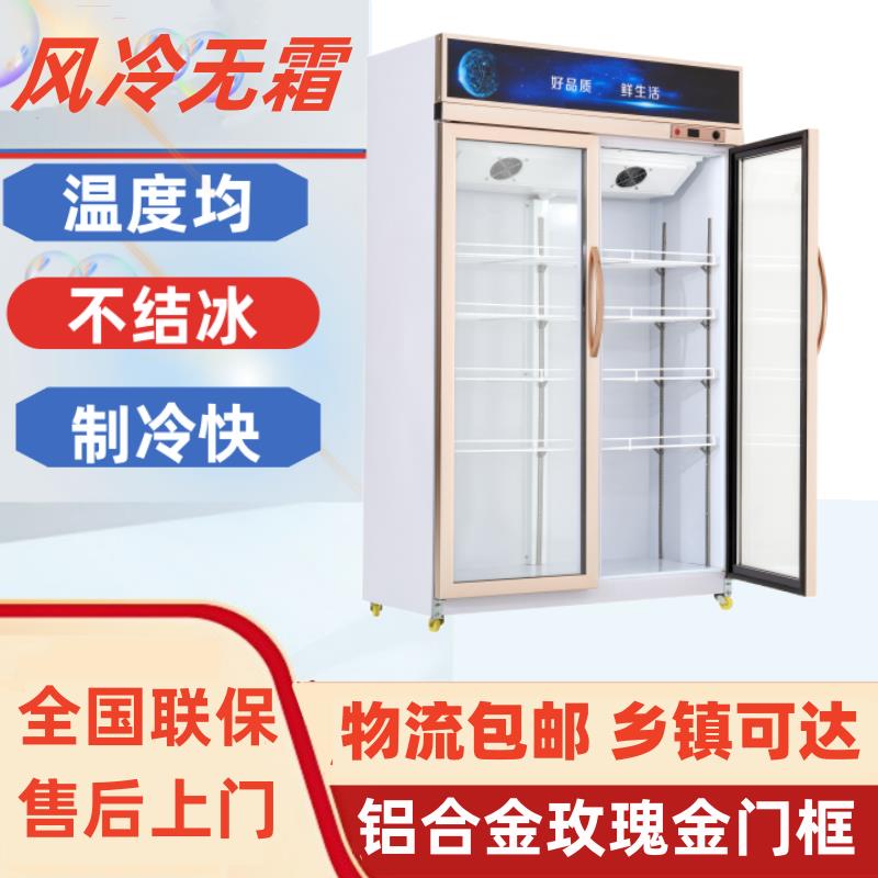 【臺灣公司 可開發票】飲料櫃冷藏保鮮商用大容量冰櫃單雙門超市冰箱啤酒蔬菜立式展示櫃