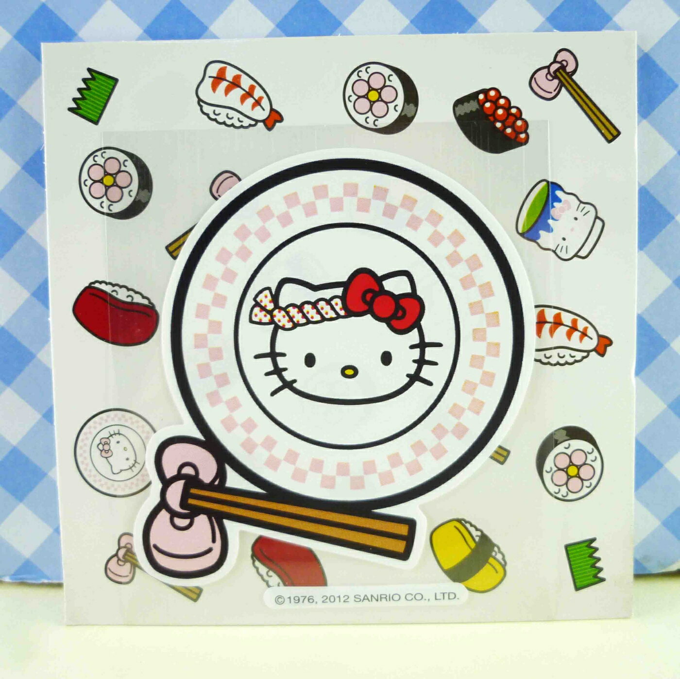 【震撼精品百貨】Hello Kitty 凱蒂貓 KITTY貼紙-壽司圓 震撼日式精品百貨