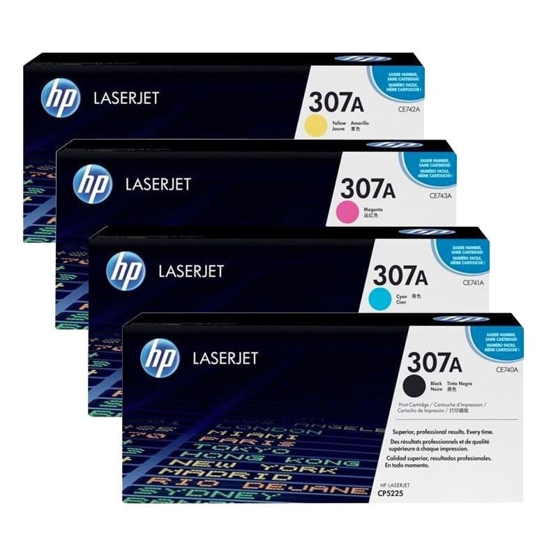 HP 307A LaserJet 原廠碳粉匣 四色 CE740A/CE741A/CE742A/CE743A 適用 CP5225 / CP5225dn
