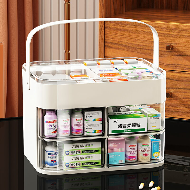 藥箱家庭裝多層家用大容量醫藥箱藥物收納盒透明醫療小藥盒【Q】