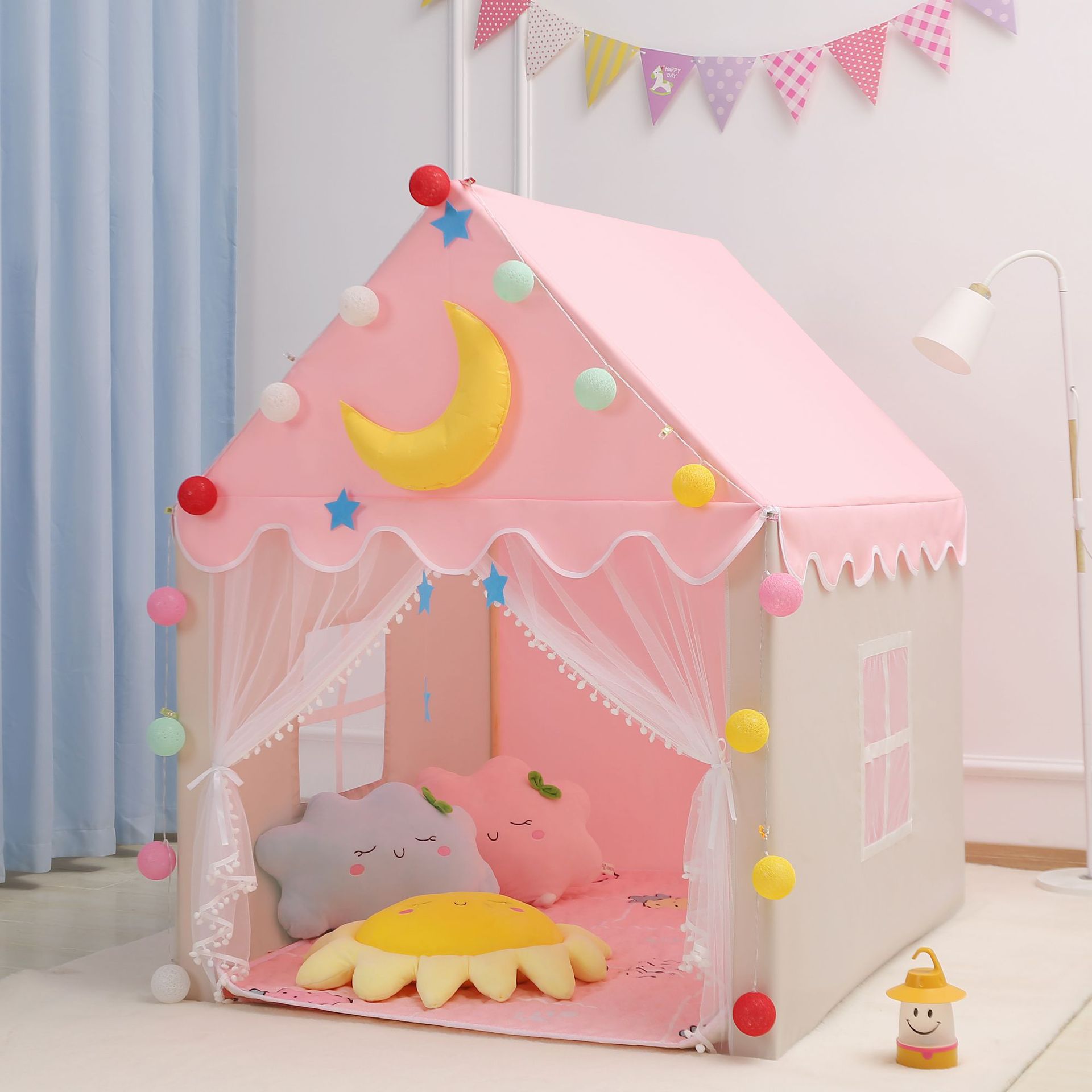 兒童帳篷室內女孩公主小帳篷夢幻可睡覺游戲玩具屋寶寶分床神器