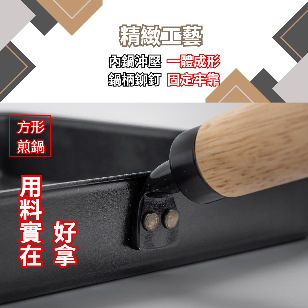 五層陶瓷塗層∙多功能方型煎鍋 5