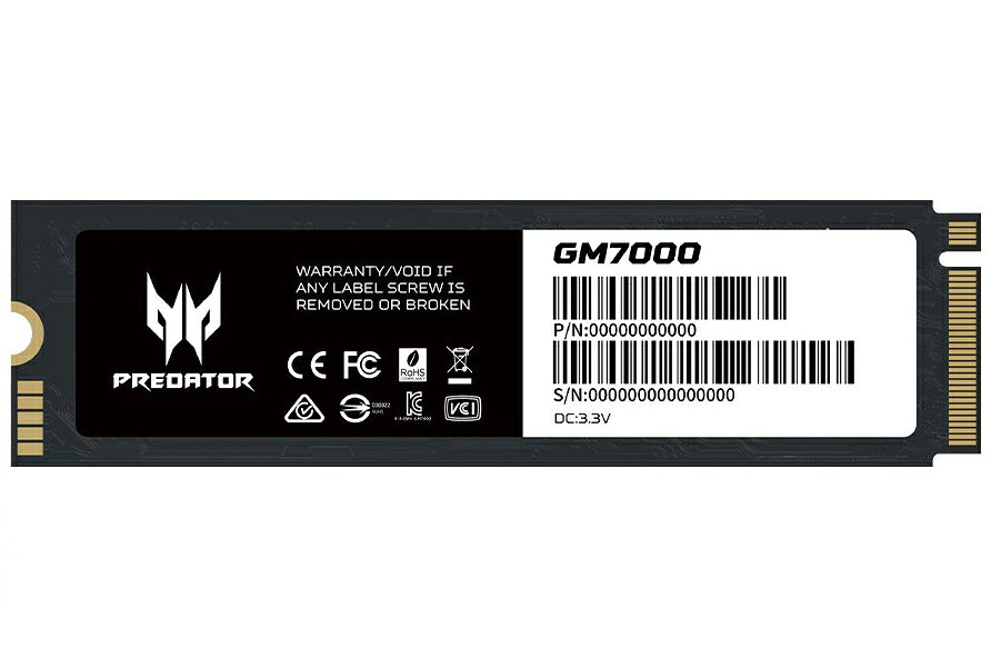 Acer 宏碁 Predator GM7000 2T 2TB SSD 5年保 M.2 PCIe 固態硬碟