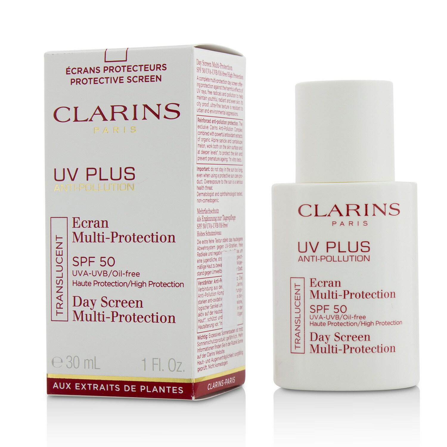 克蘭詩 Clarins - 輕呼吸全效UV隔離露SPF50 透明色 UV Plus Anti-Pollution Day Screen Multi-Protection SPF 50