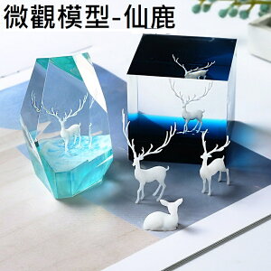 【微觀模型-仙鹿】3D立體 仙鹿 梅花鹿 鹿 模型 滴膠素材 水晶膠填充物