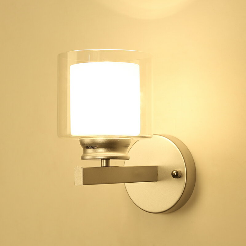 壁燈美式臥室床頭燈LED創意客廳電視墻現代簡約樓梯陽臺過道燈具