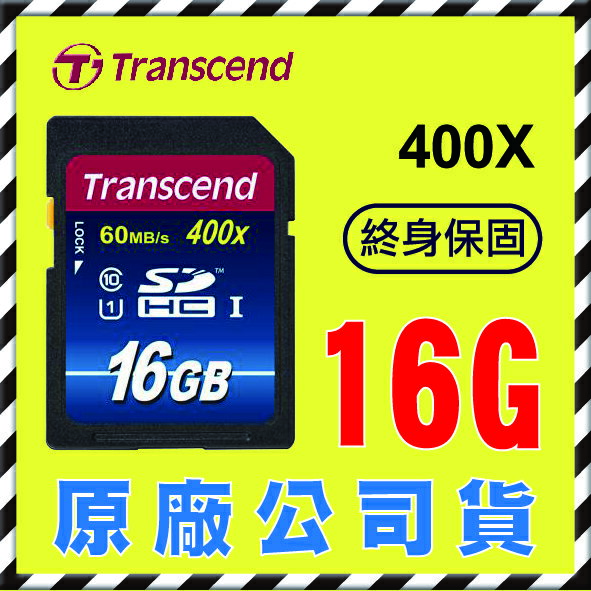 創見 Transcend 16G SDHC Class 10 UHS-I 記憶卡 原廠公司貨 16GB
