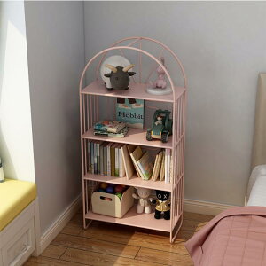兒童書架客廳置物架床頭架子落地多層家用小型書櫃臥室鐵藝收納架