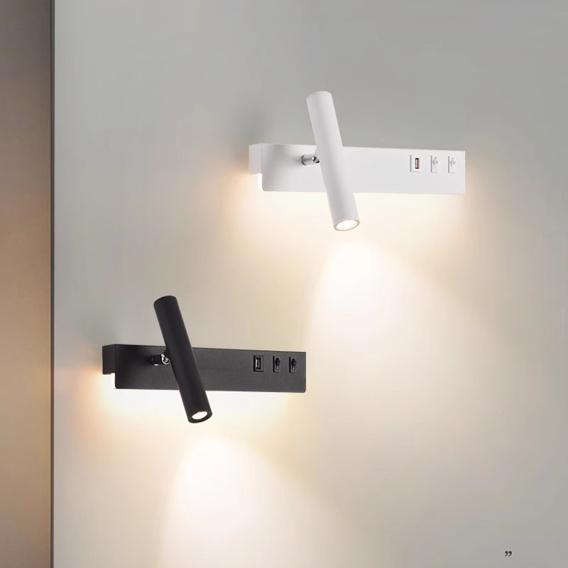 免運 可開票 臺灣公司 吊燈 床頭燈 餐廳吊燈 客廳吊燈 壁燈 北歐臥室床頭閱讀墻壁燈現代簡約家用客廳背景墻燈創意可旋轉射燈