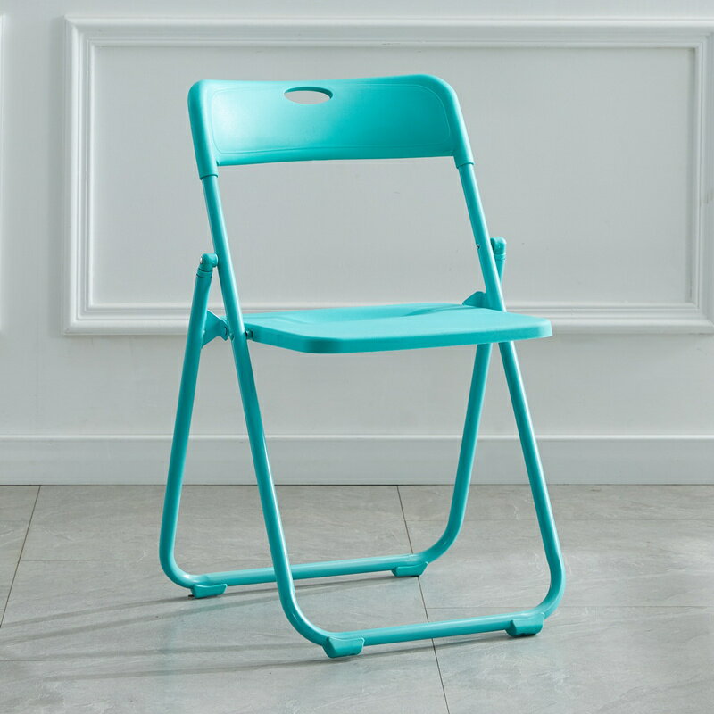 折疊椅 靠背椅 辦公椅 家用塑料折疊椅子成人金屬整裝宿舍簡約現代活動戶外拍照白色凳子『JJ2235』