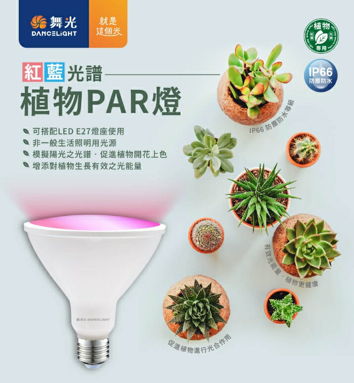 【植物適用】舞光 LED 全光譜PAR燈 24W 植物燈 全光譜植物燈 促進植物生長 植物PAR 好商量~