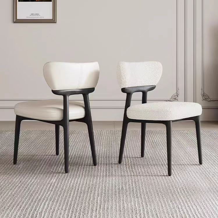 意式極簡實木餐椅家用北歐設計師白蠟木椅子現代簡約小戶型靠背椅