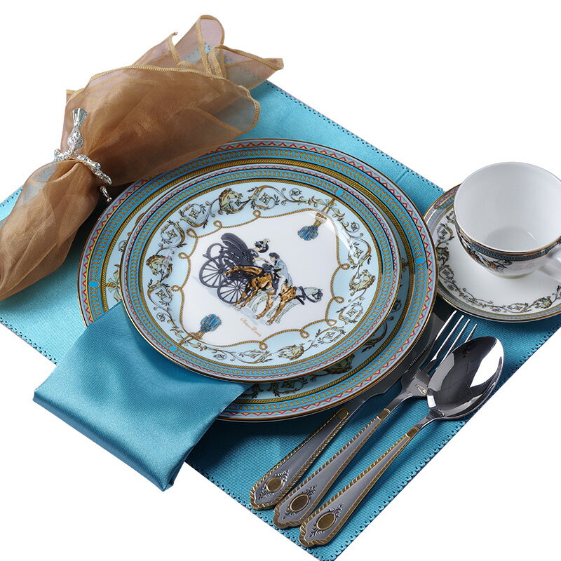 歐式西餐盤套裝家用高檔骨瓷牛排餐具酒店樣板房間陶瓷餐盤