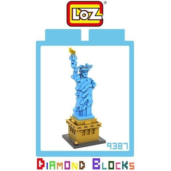【東洋商行】LOZ 迷你鑽石小積木 樂高式 紐約 自由女神-9387 系列 益智玩具 組合玩具 原廠正版 世界建築系列