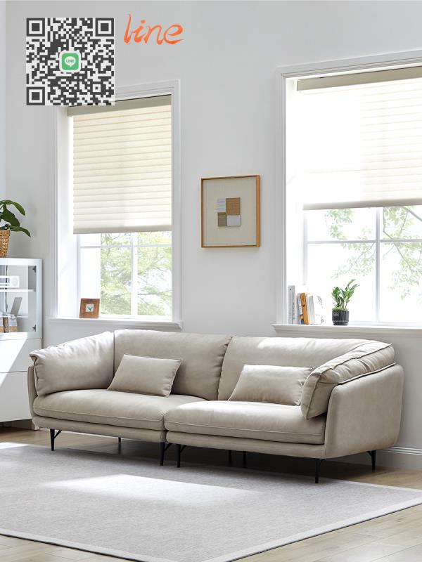 #沙發#現代 簡約 小戶型 直排沙發 雙人三人位 組合 皮布藝 極簡 公寓沙發