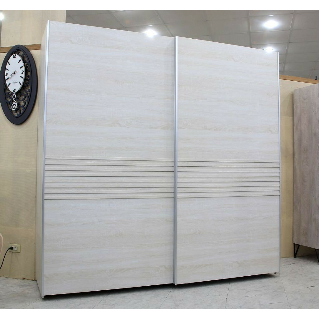 【歐風別館】不丹精品洗白色八尺懸吊式衣櫃【基隆至台中免運費】