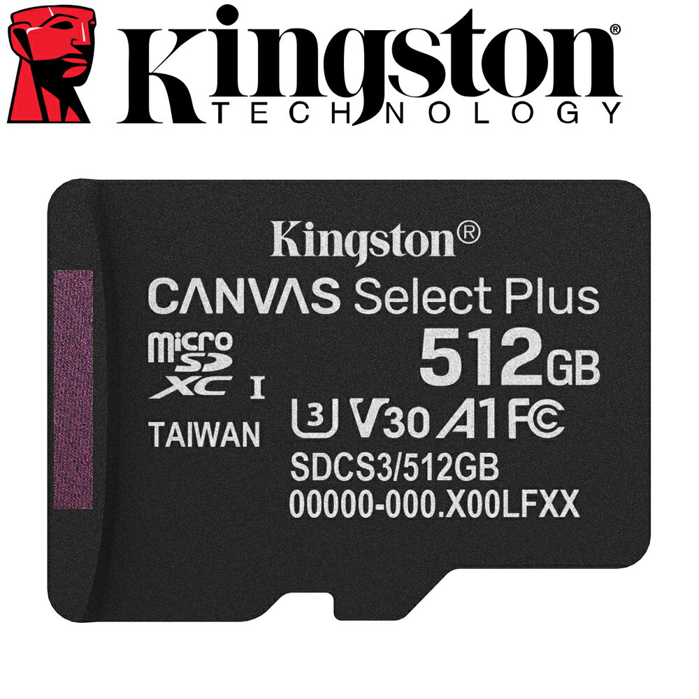 Kingston 金士頓 512G microSDXC TF U3 V30 A1 記憶卡 SDCS3