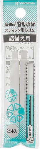 日本shachihata 積木三角自動橡皮擦補充包2入/包