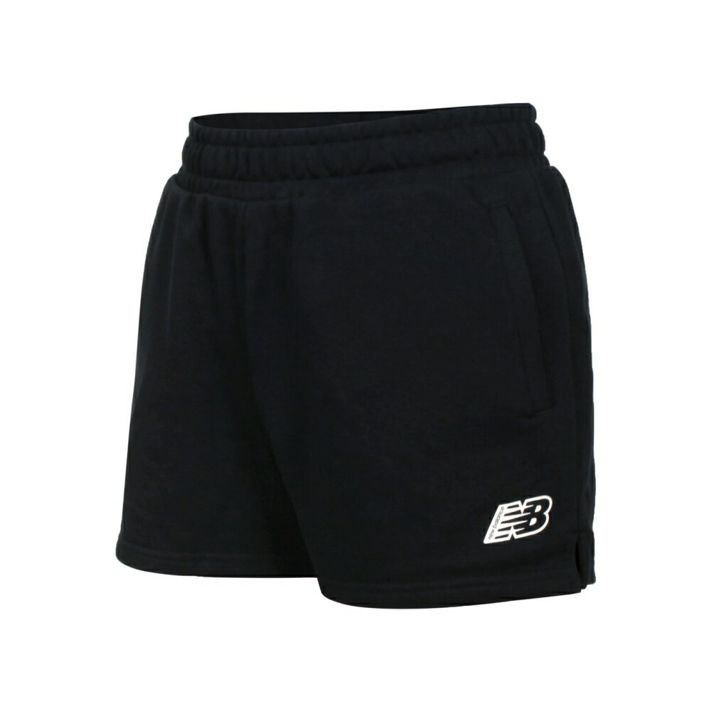 NEW BALANCE 女棉質短褲(針織 三分褲 慢跑 休閒 NB「WS23501BK」≡排汗專家≡