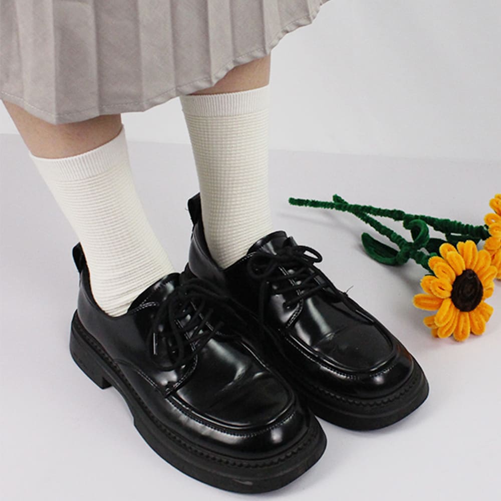 FOOTER 3件組-華夫格微分子襪 襪子 除臭襪-女款(T75) 3
